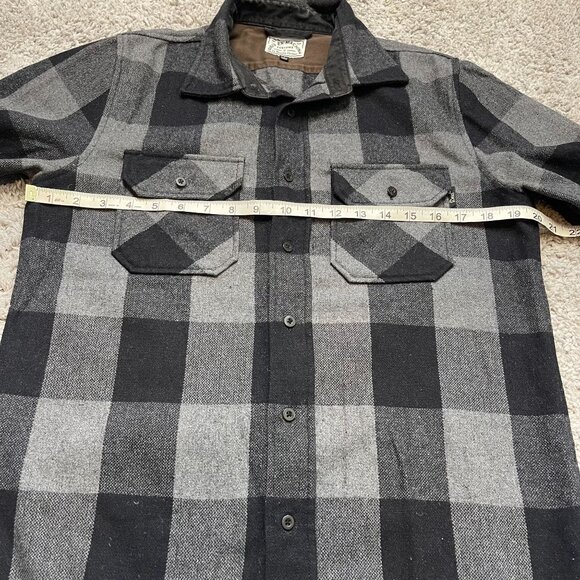 Deus Ex Machina Mens Small Wool Flannel Field Over Shirt Shacket Button Up - Picture 5 of 7